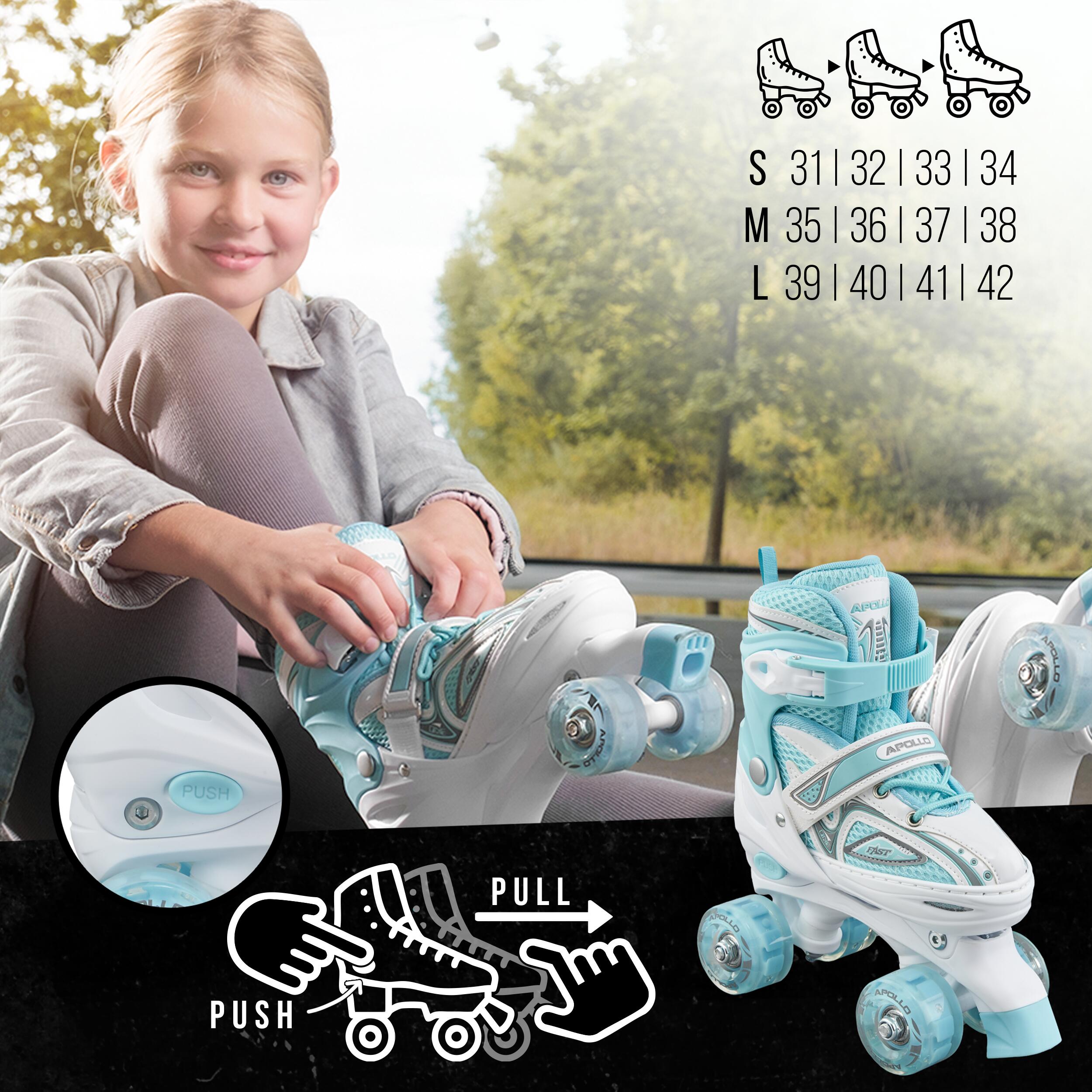 Apollo Super Quad LED ABEC7 Patins réglables enfant 2/7