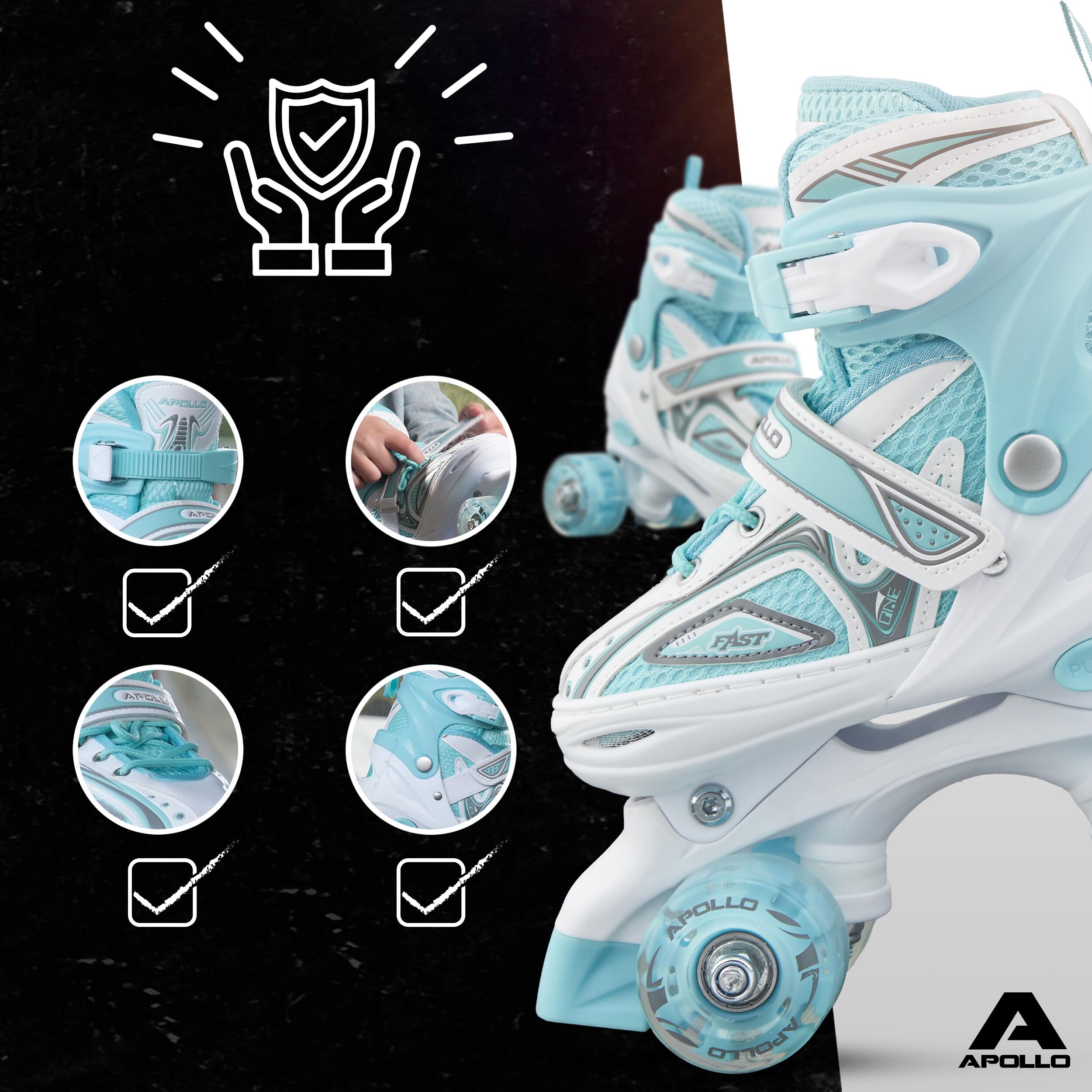 Apollo Super Quad LED ABEC7 Patins réglables enfant 4/7