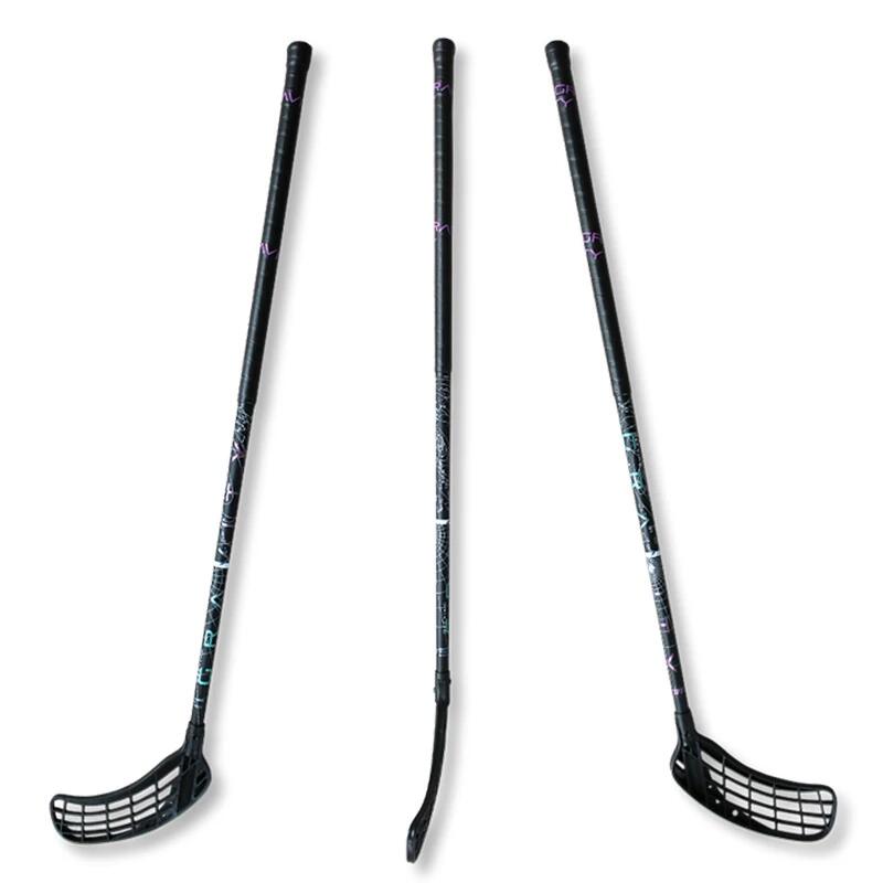 Floorball ütő üvegszálas Gravity 100/112 cm IFF balos fekete 1/3