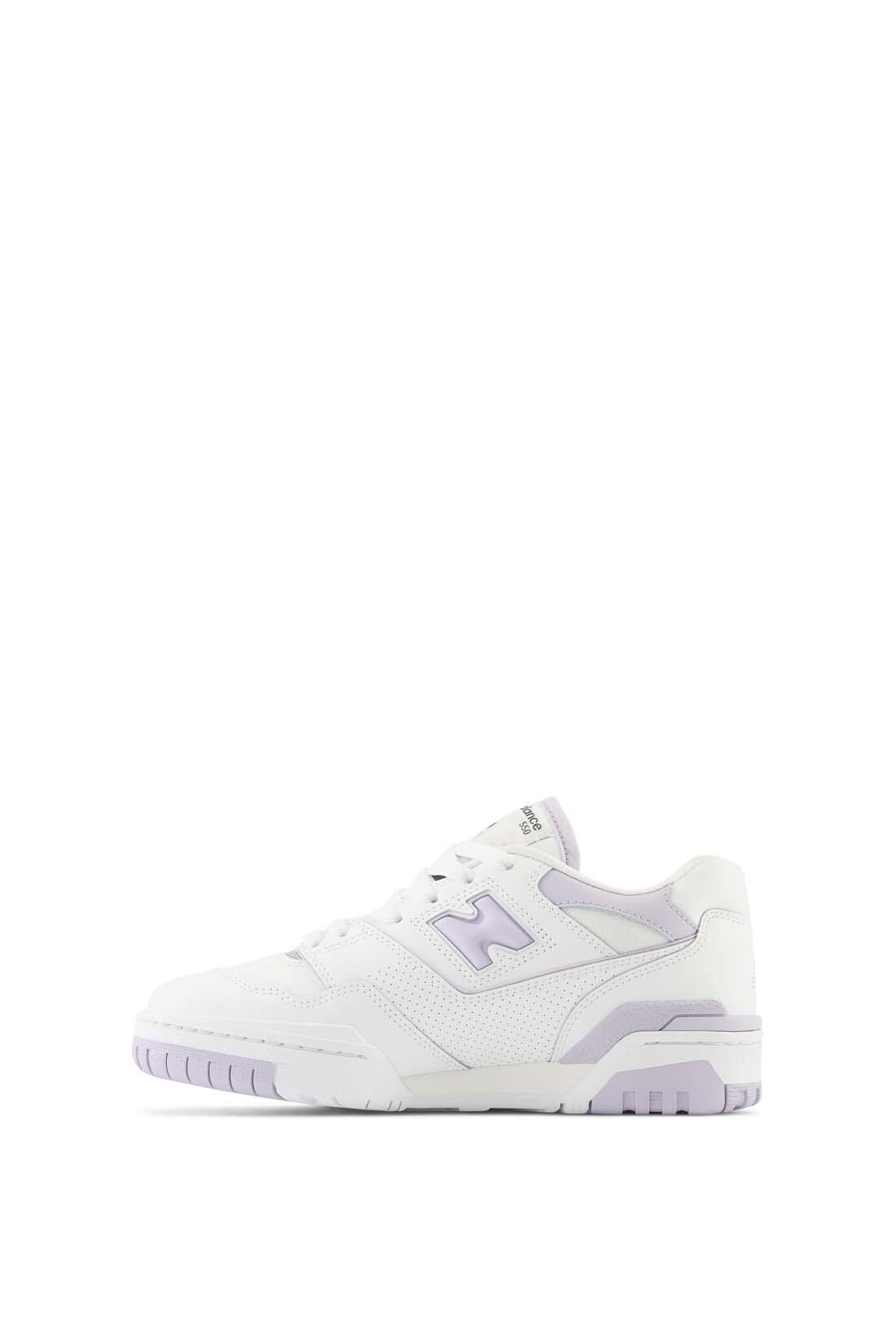 New Balance 550 Weiß-Lila Damen 3/7
