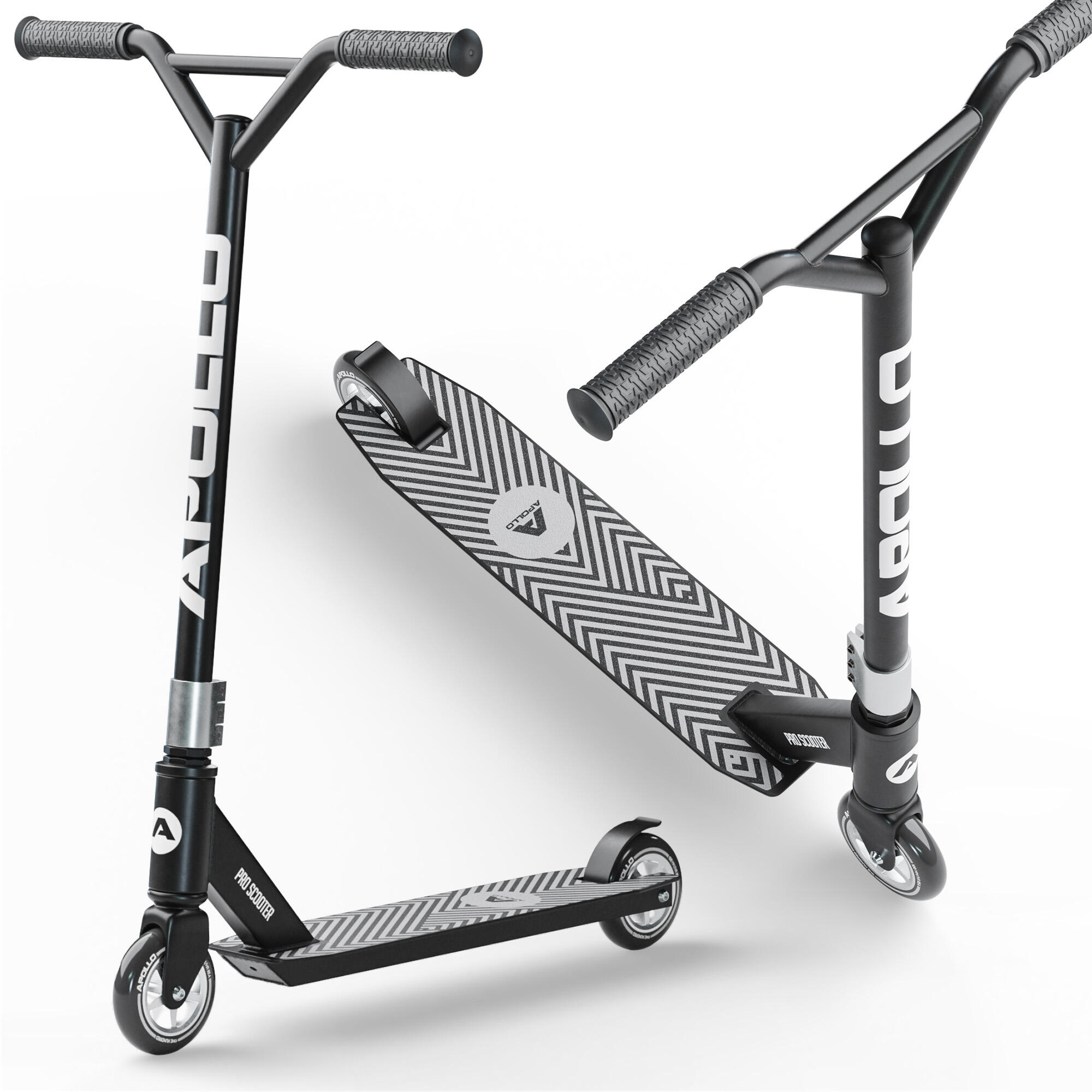 Apollo - Trottinette Freestyle Genius Pro – Scooter Robuste Pour Enfants - Trottinette - Gris|noir - Taille Unique - Decathlon