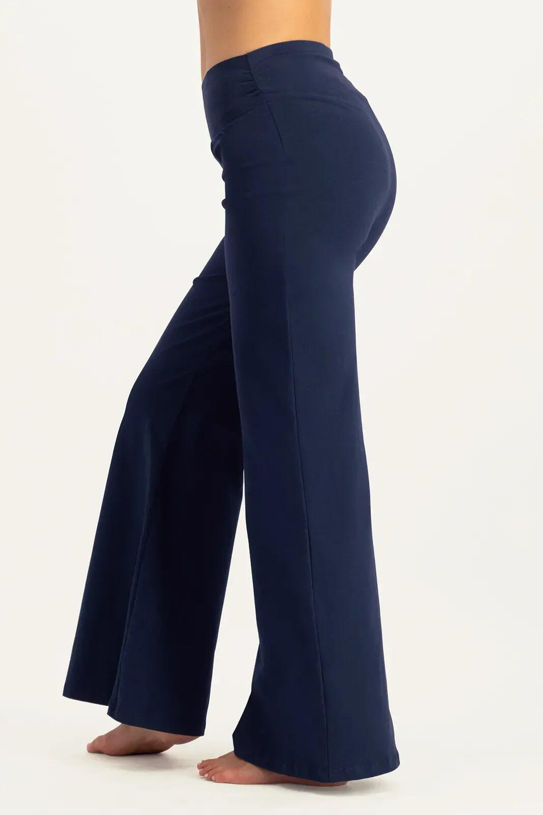 Pantalon de Yoga  tendance à coupe ample Maeve - Blue Minuit 4/5