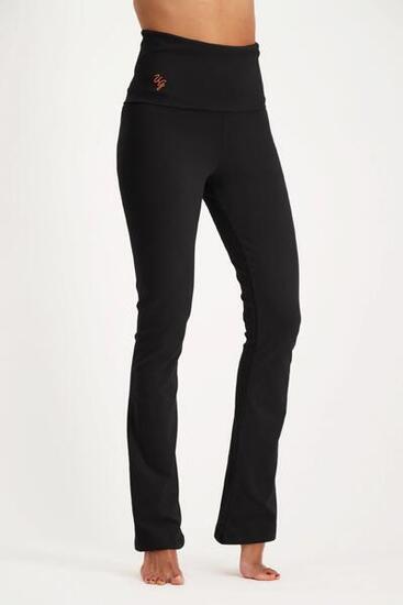 Pranafied - Legging de Yoga et Pilates avec bande rabattable - Noir Onyx