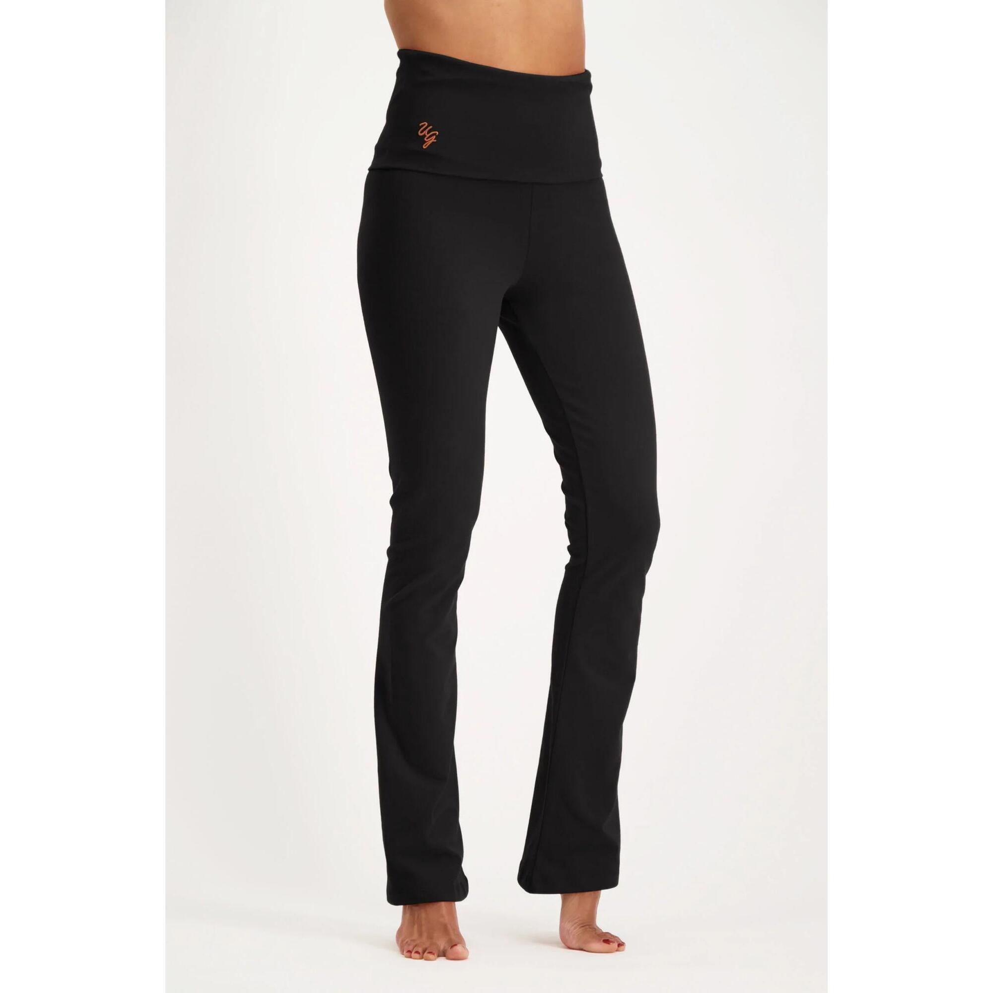 Urban Goddess - Pranafied - Legging De Yoga Avec Bande Rabattable Et Jambes Évasées  - Noir Onyx - Chemise Manches Longues - Noir - Decathlon