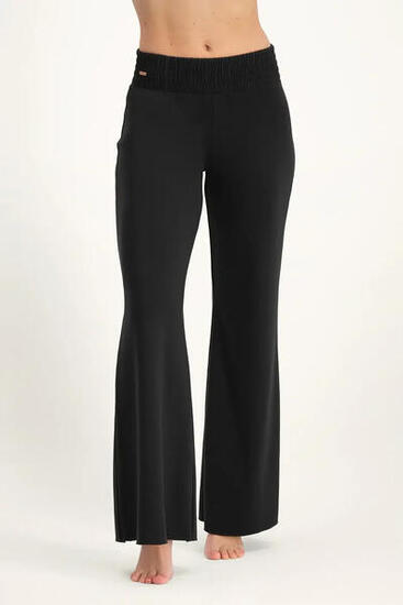 Pantalon de Yoga ou louge large et confortable Flow Summer - Noir Onyx