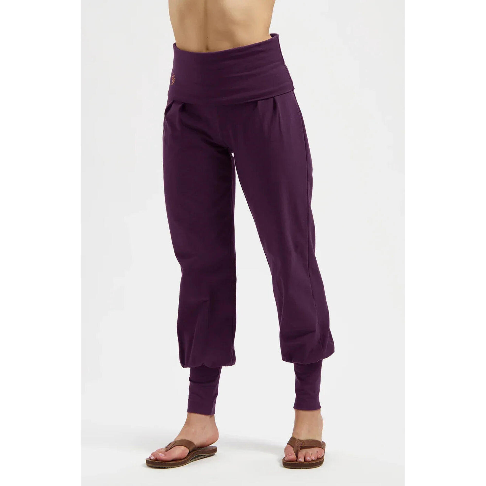 Urban Goddess - Pantalon De Yoga Devi - Pantalon Aladdin Ample Confortable - Aubergine - Pantalons - Violet - Decathlon