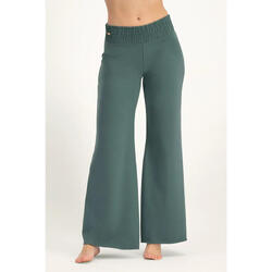 Pantalon de yoga large et confortable Flow - Vert forêt