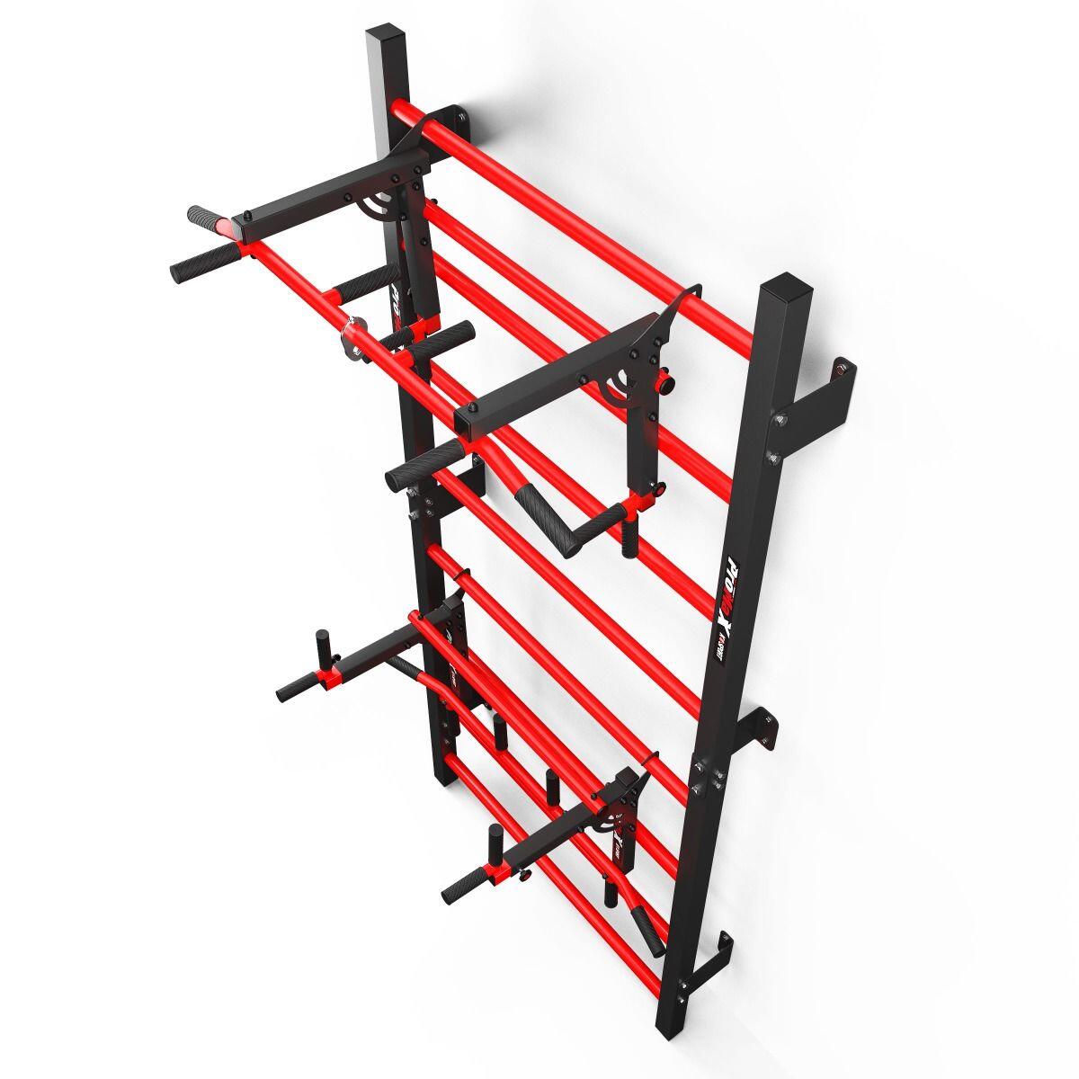 Indoor and Outdoor Swedish Ladder Wall Bars with Pull Up Dip Bar