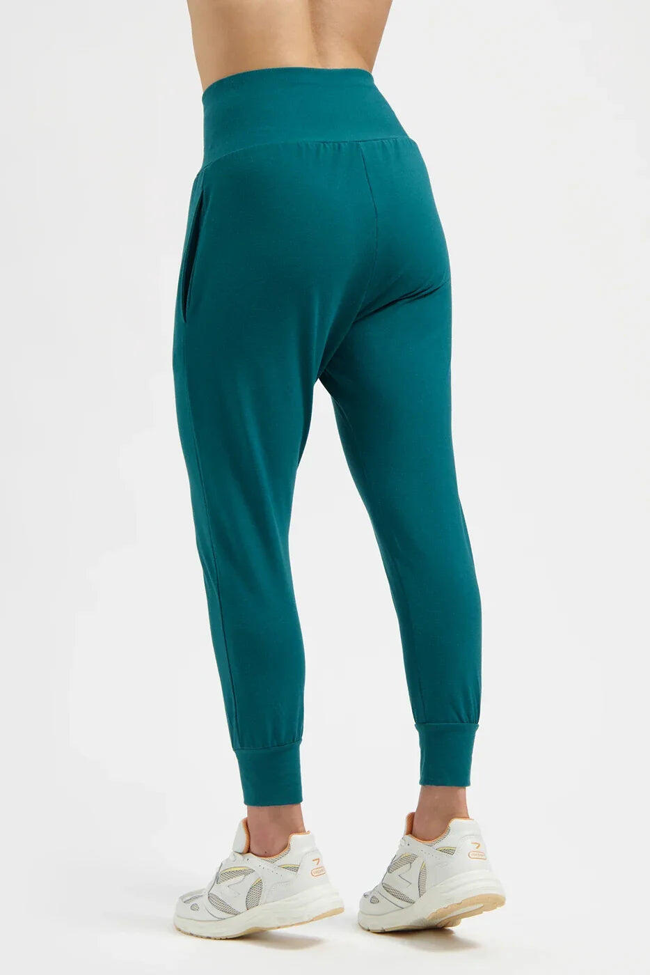 Pantalon de Yoga et Pilates coupe ample super confortable Bhumi - Vert Mer 3/5