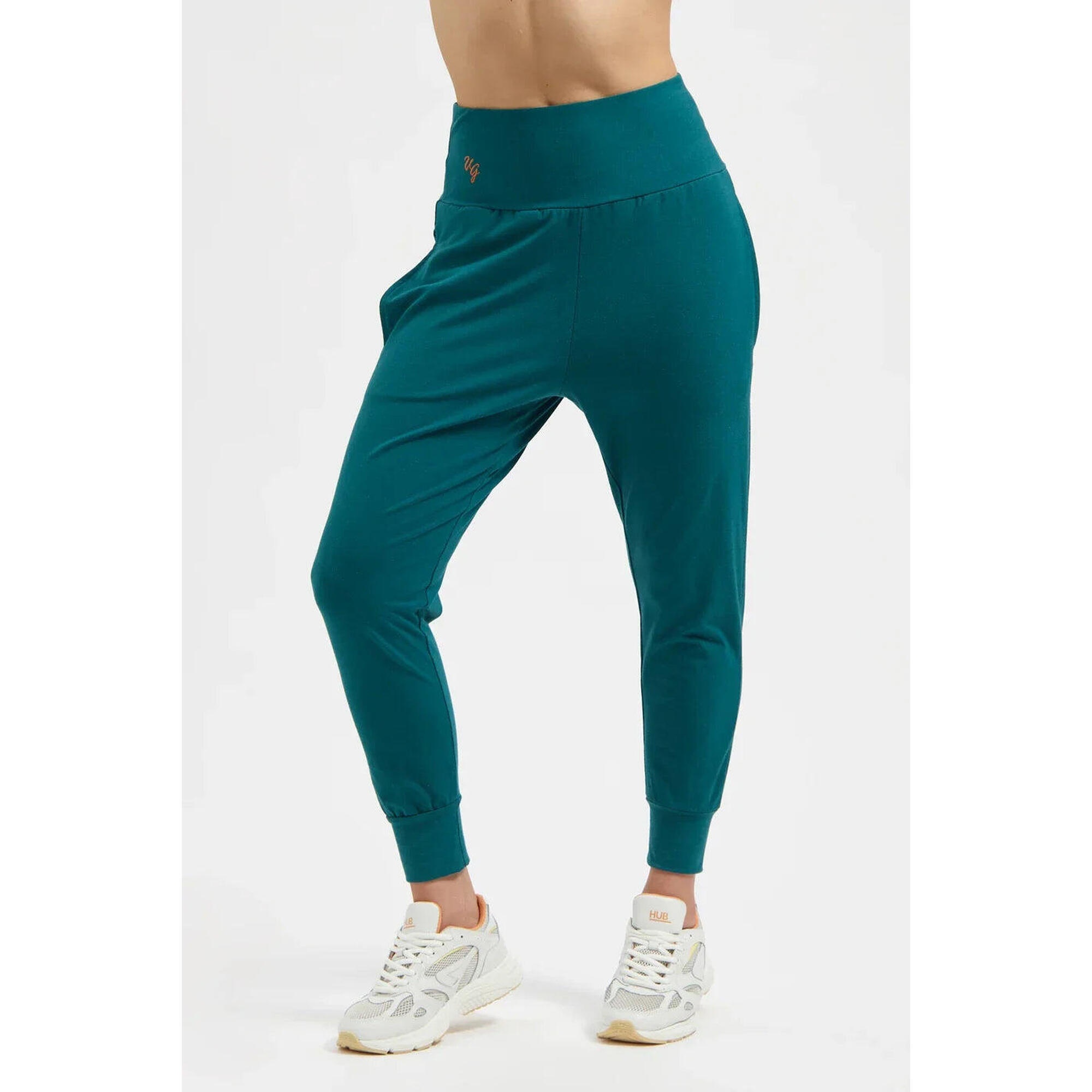 Urban Goddess - Pantalon De Yoga Et Pilates Coupe Ample Super Confortable Bhumi - Vert Mer - Pantalons - Bleu - Decathlon