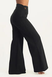 Pantalon de Yoga et Pilates tendance à coupe ample Maeve - Noir Onyx