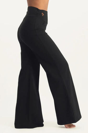 Pantalon de Yoga et Pilates tendance à coupe ample Maeve - Noir Onyx