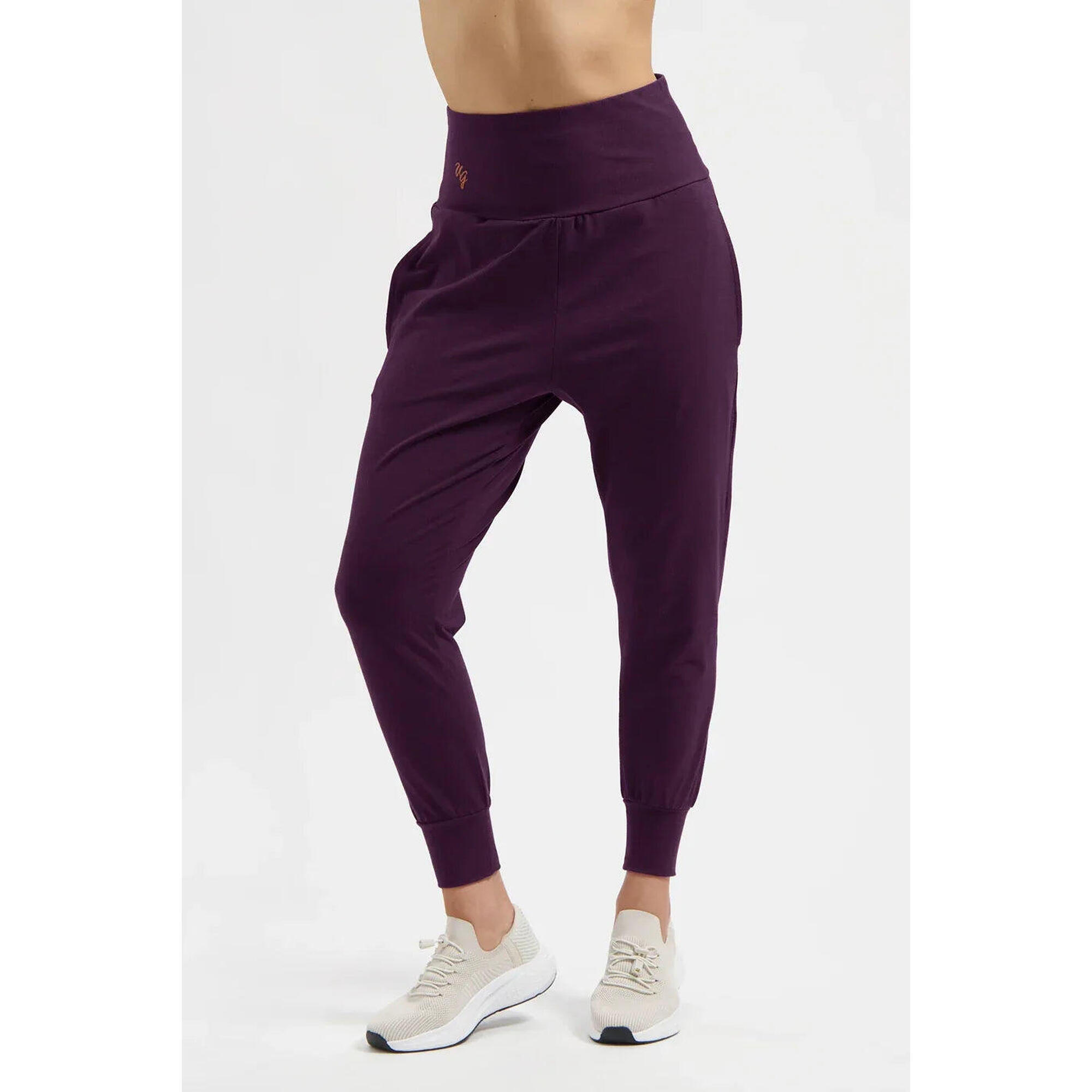 Urban Goddess - Pantalon De Yoga Et Pilates Coupe Ample Super Confortable Bhumi - Aubergine - Pantalons - Violet - Decathlon