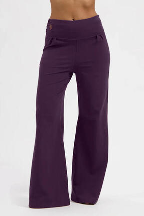 Pantalon de Yoga et Lounge tendance à coupe ample Maeve - Aubergine