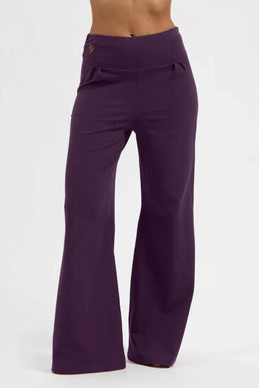 Pantalon de Yoga et Lounge tendance à coupe ample Maeve - Aubergine