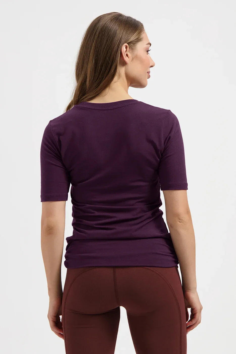 Top multifonctionnel Yoga et Pilates Kami avec ceinture - Aubergine 3/5