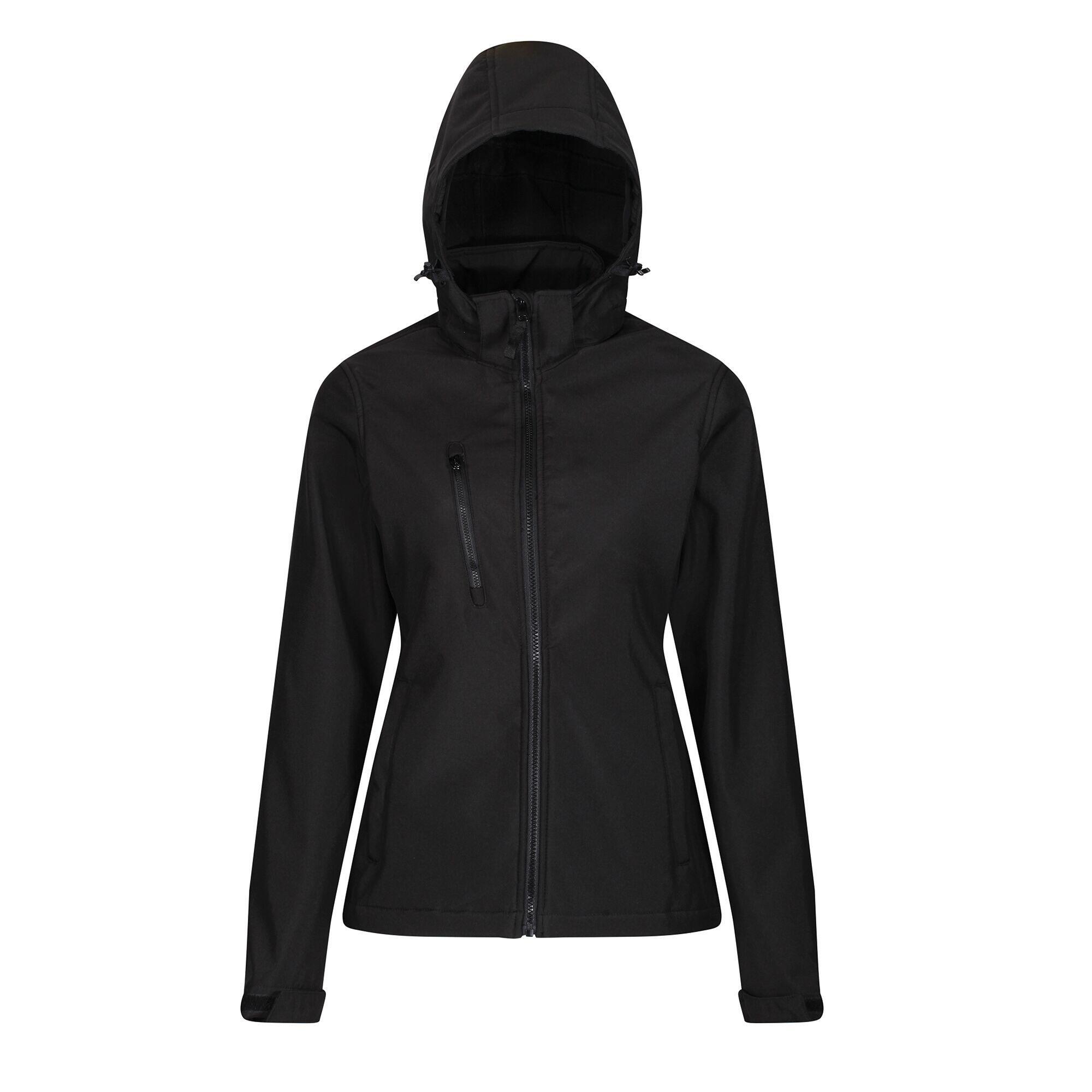 Womens/Ladies Venturer 3 Layer Membrane Soft Shell Jacket (Black) 1/4