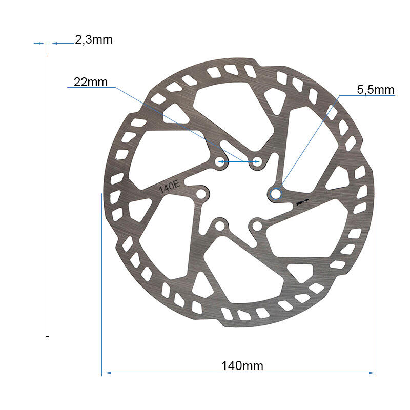 Disco de freno EWD004 - 140mm (2,3mm de grosor) 2/3
