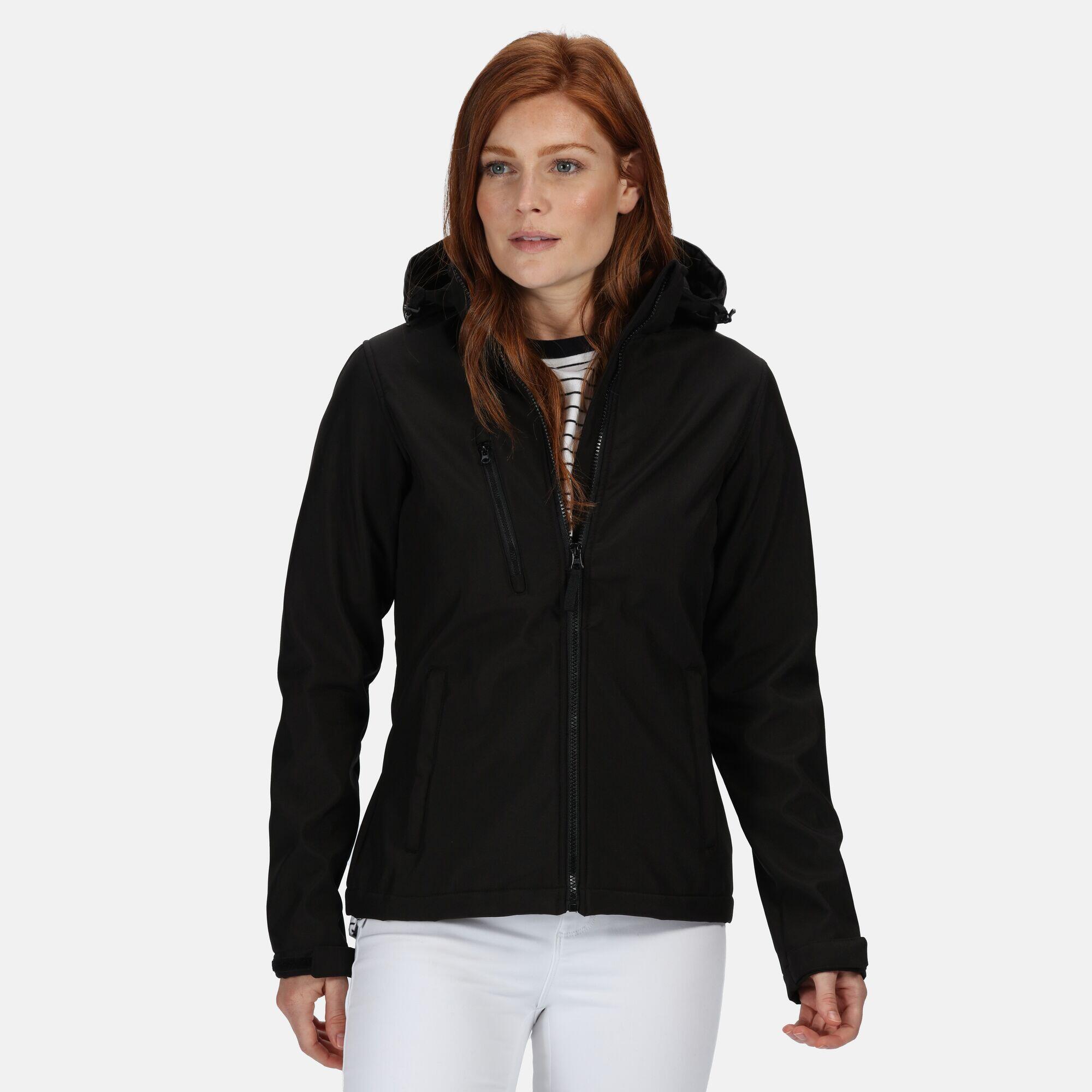 Womens/Ladies Venturer 3 Layer Membrane Soft Shell Jacket (Black) 3/4