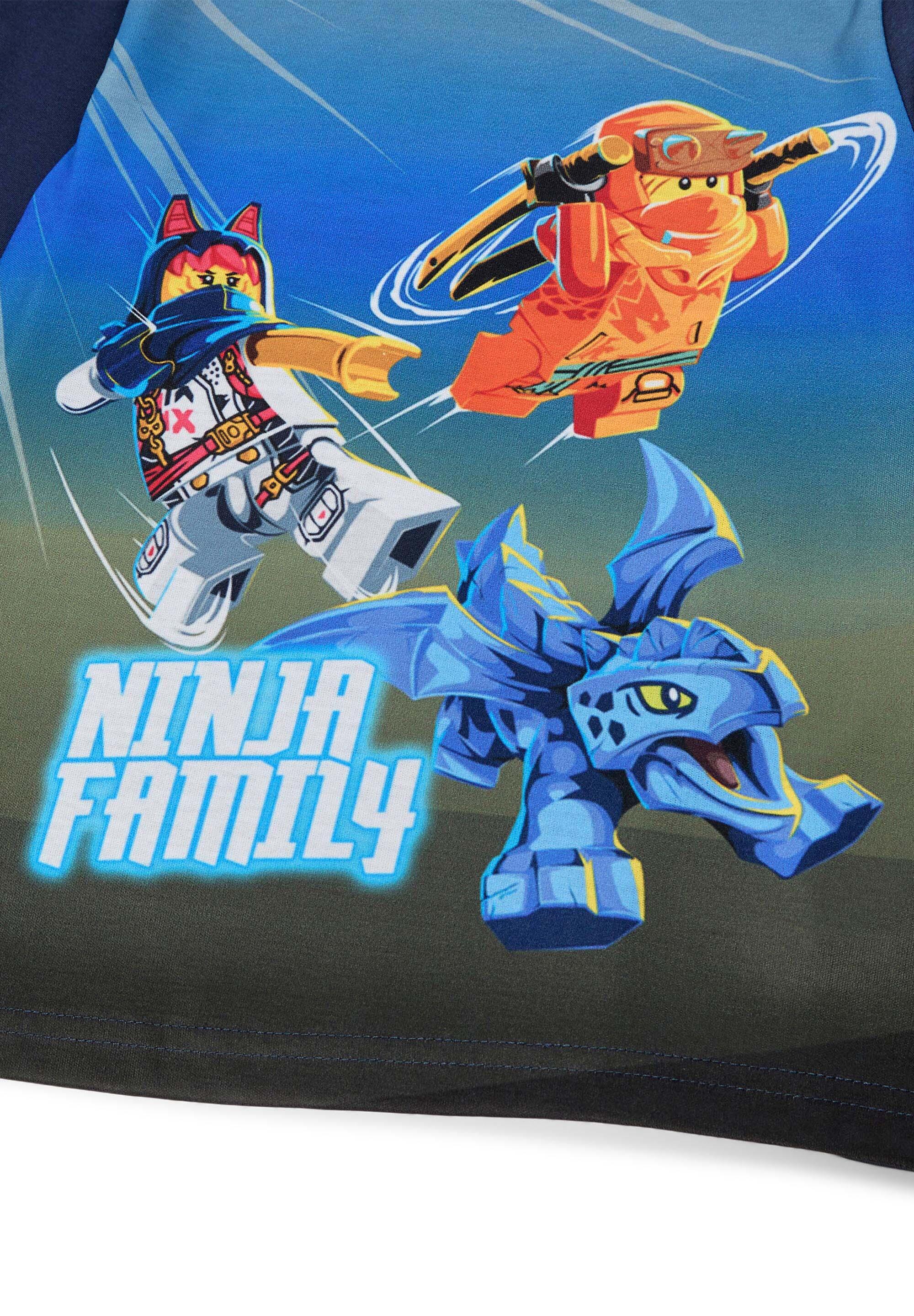 Koszulka z Długim Rekawem Dziecięca LEGO NINJAGO Tano 618 Granatowa 3/4