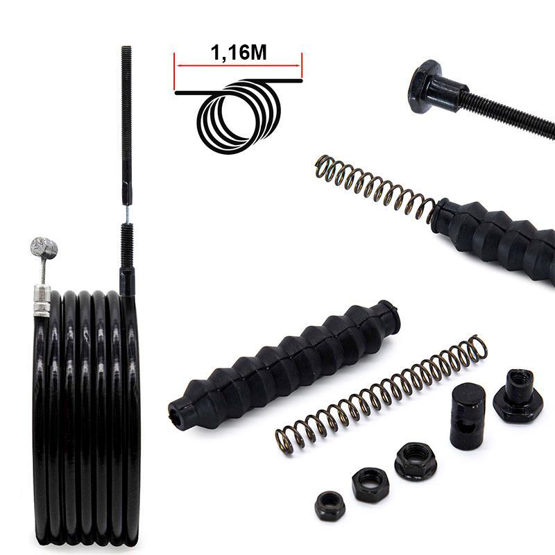 Camisa y cable de freno de tambor negro 1,16m 2/5