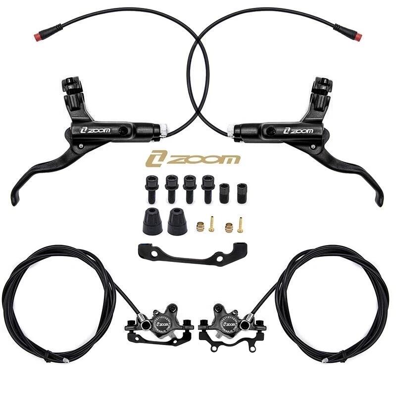 Kit de freno hidráulico negro CR-3 Delantero L trasero R [Zoom] 2/5