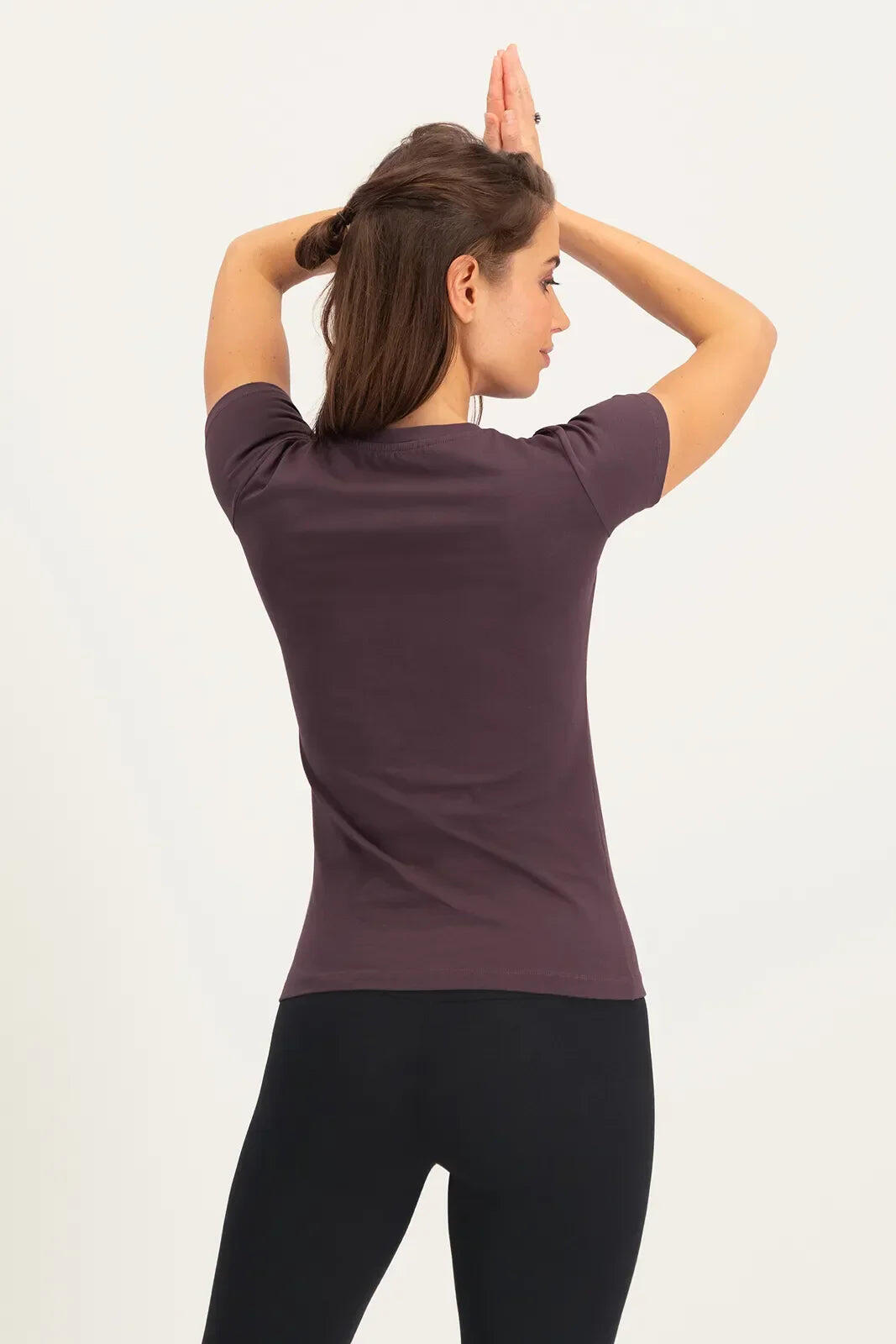 T-shirt de Yoga et Pilates Om  Core  - Berry 4/5