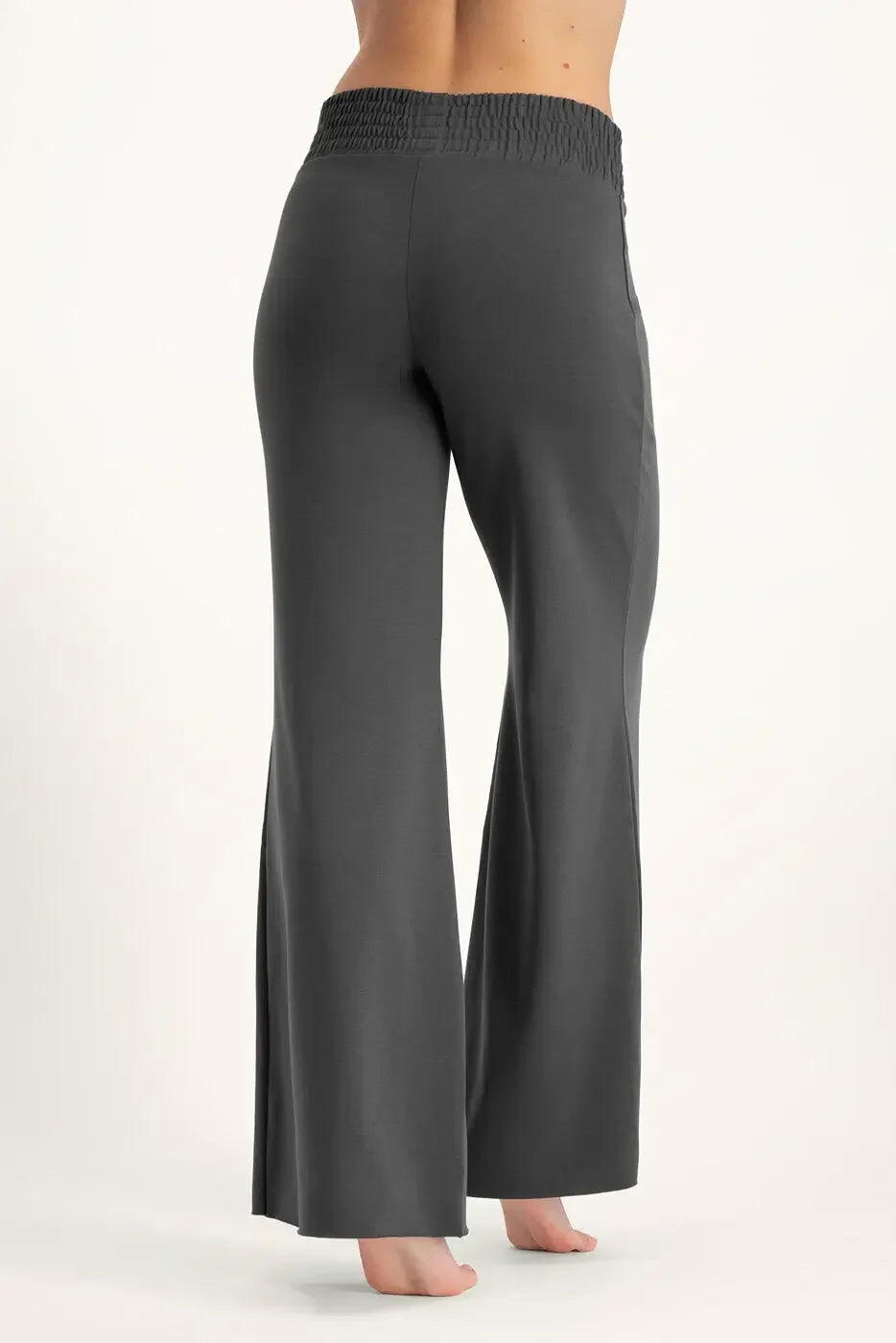 Pantalon de Yoga et Pilates large et confortable Flow -  Gris Foncé 3/5