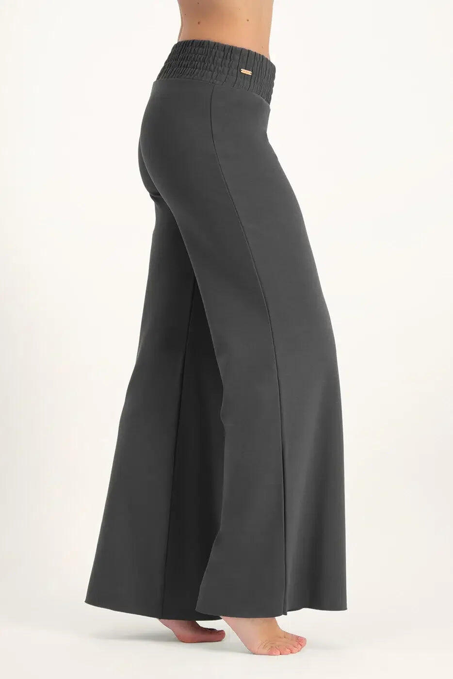 Pantalon de Yoga et Pilates large et confortable Flow -  Gris Foncé 2/5