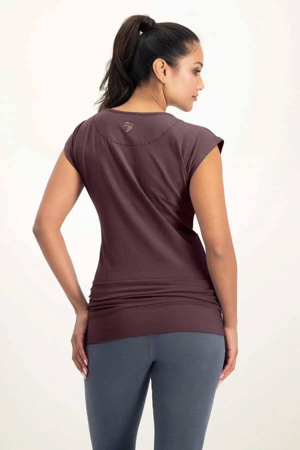 T-shirt de Yoga et Pilates couple ample Asana  - Violet 3/5