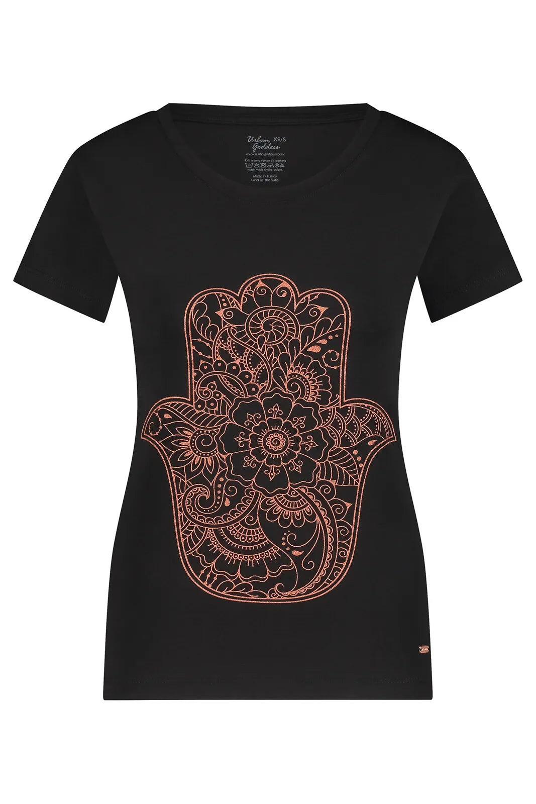 T-shirt de Yoga et Pilates Hamsa Core  - Noir Onyx 4/5