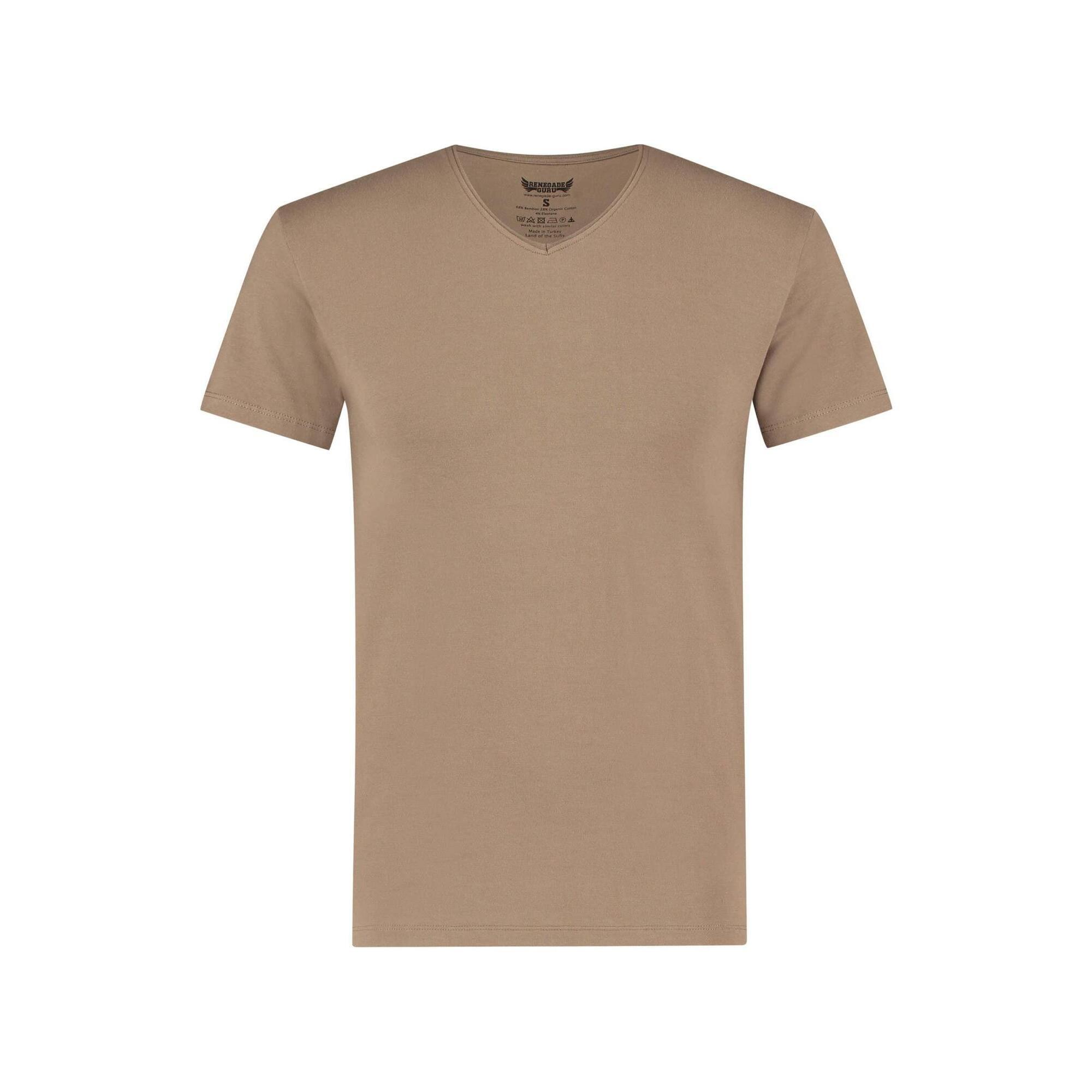 Renegade Guru - T-shirt Moksha - Col En V À La Hanche, Doux Et Confortable - Cacao - T-shirt Manches Courtes - Marron - 48 Xl - Decathlon