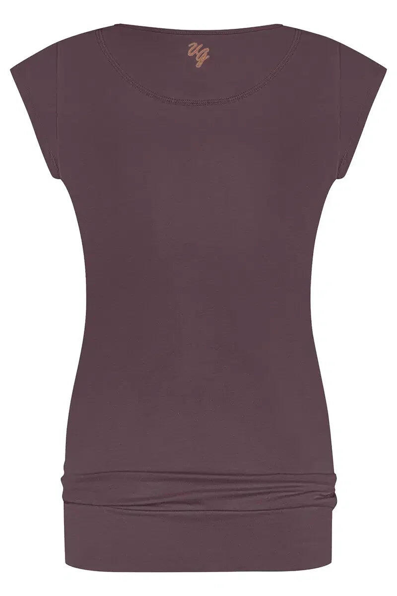 T-shirt de Yoga et Pilates couple ample Asana  - Violet 5/5
