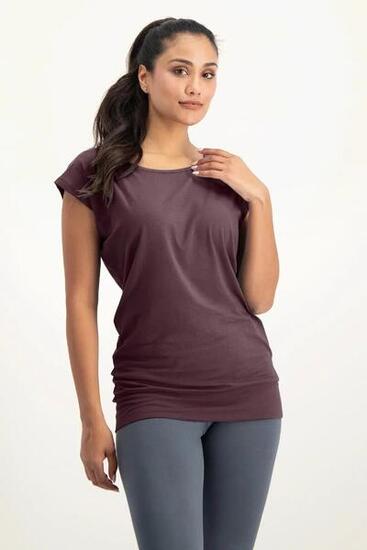 T-shirt de Yoga et Pilates couple ample Asana - Violet