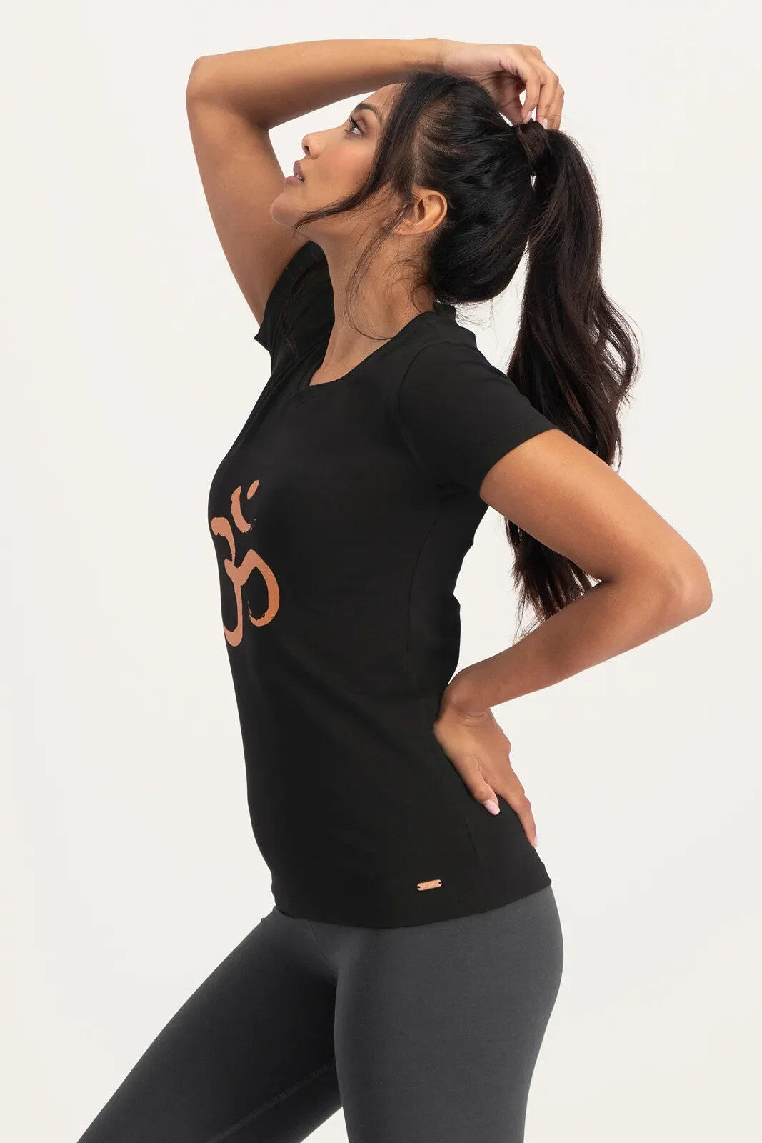 T-shirt de Yoga et Pilates Om  Core  - Onyx Black 2/5