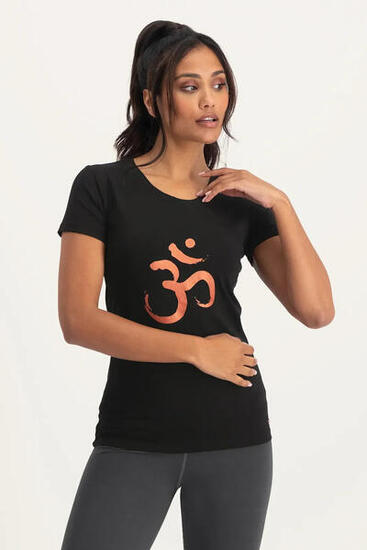 T-shirt de Yoga et Pilates Om Core - Onyx Black