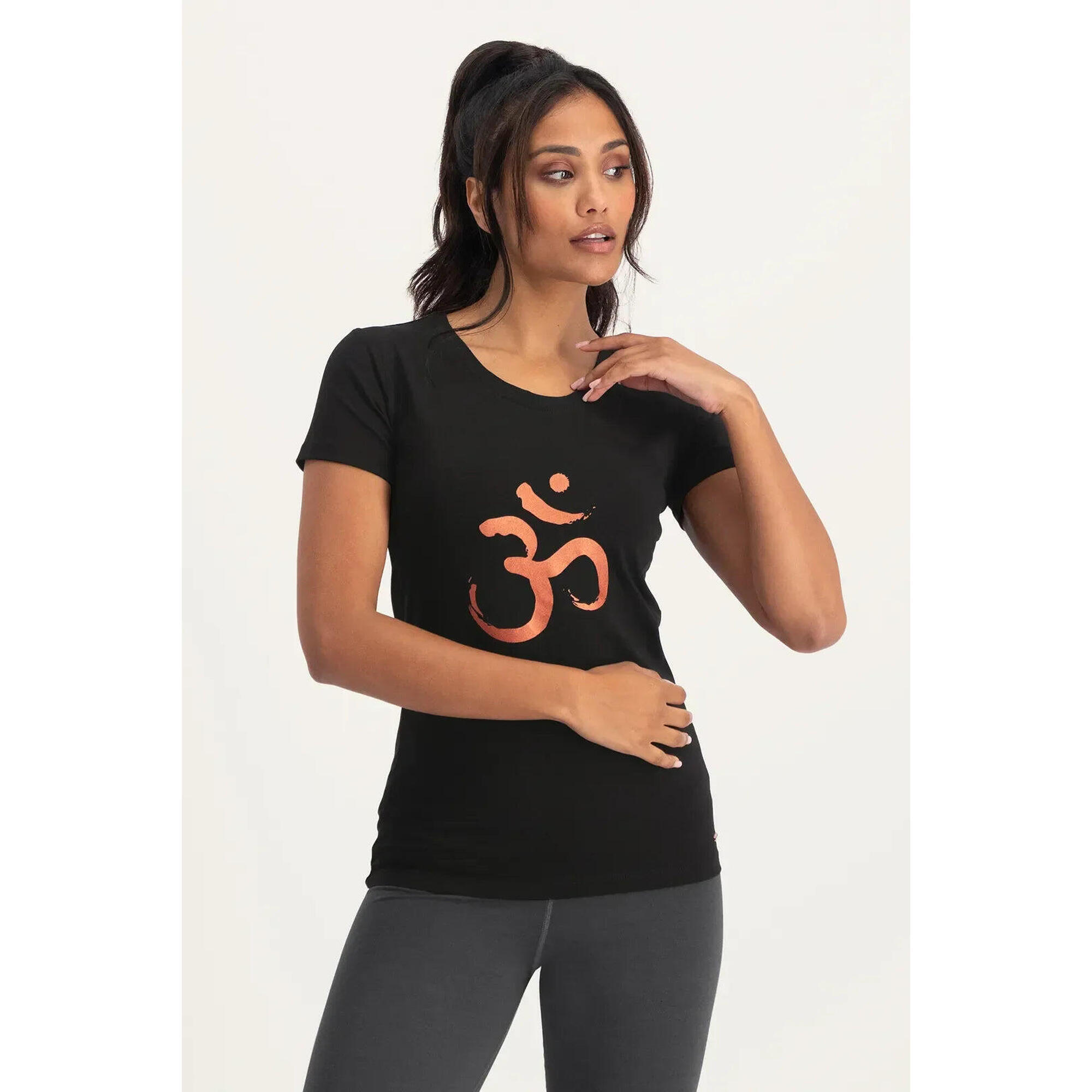 Urban Goddess - T-shirt De Yoga Om  Core  - Onyx Black - T-shirt Manches Courtes - Noir - 36 Xs - Decathlon