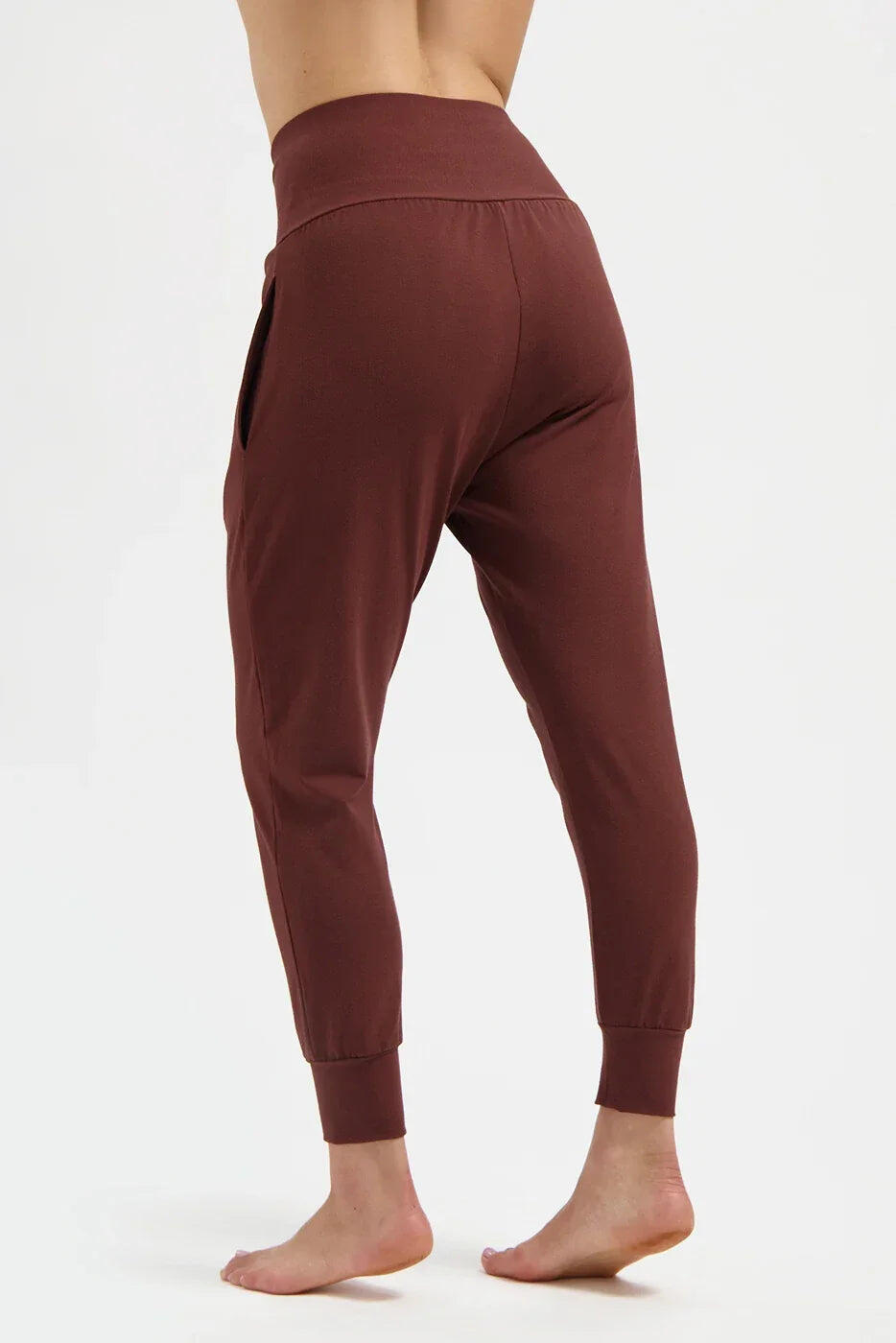 Pantalon de Yoga et Pilates coupe ample super confortable Bhumi - Marron 3/5