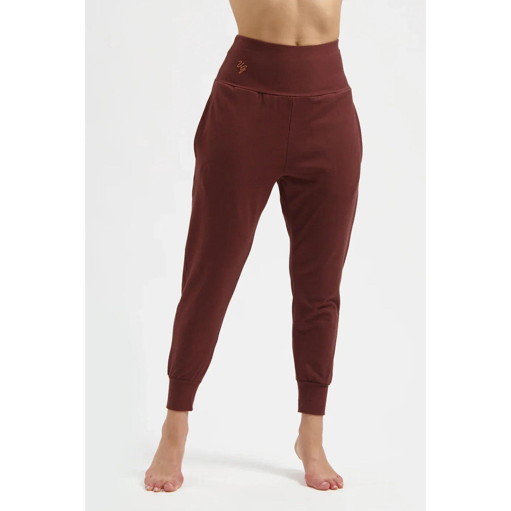 Urban Goddess - Pantalon De Yoga Et Pilates Coupe Ample Super Confortable Bhumi - Marron - Pantalons - Marron - Decathlon