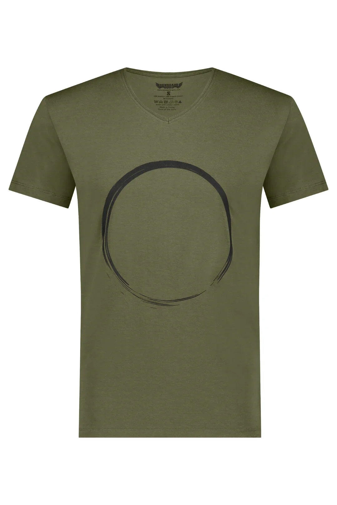 T-shirt Moksha Zen - Col en V à la hanche, doux et confortable - Vert Olive 4/5