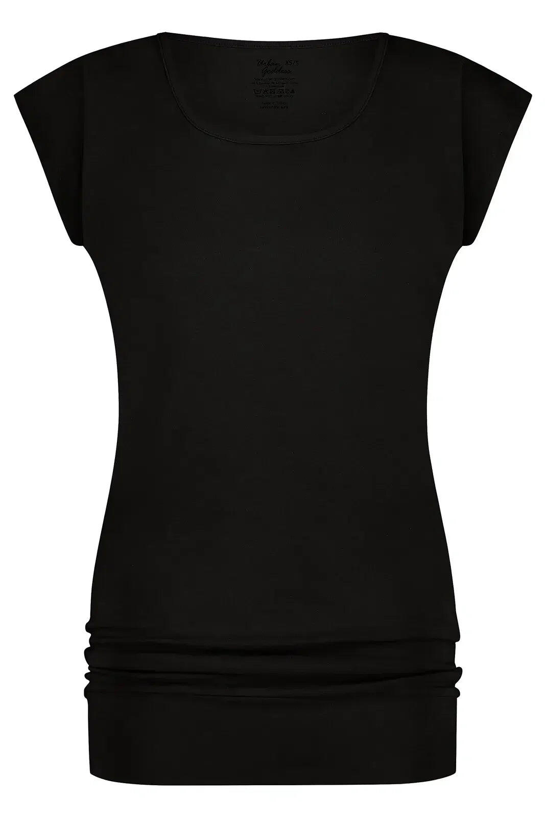 T-shirt de Yoga et Pilates couple ample Asana  - Noir Onyx 4/5