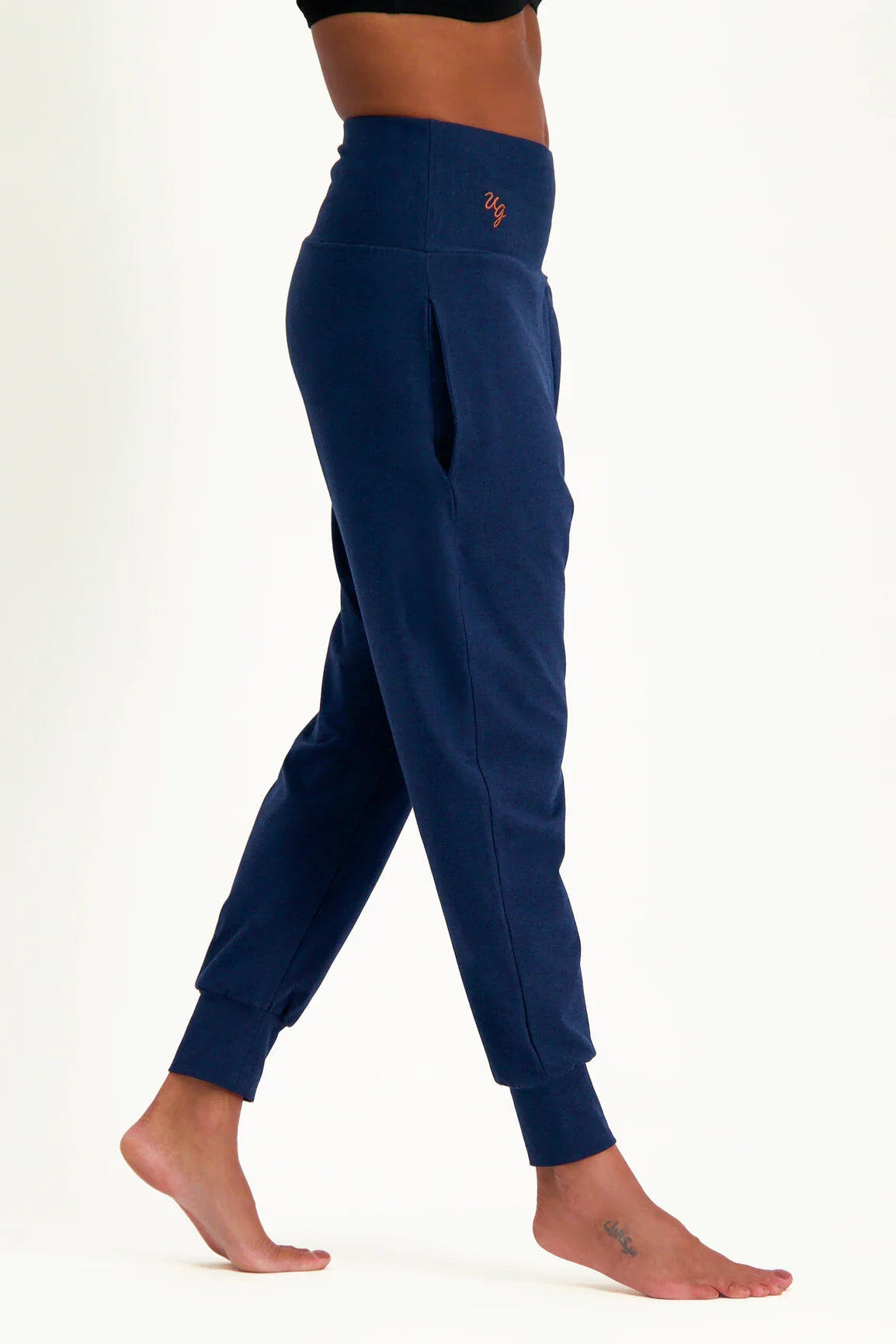 Pantalon de Yoga et Pilates coupe ample super confortable Bhumi - Blue Minuit 3/5