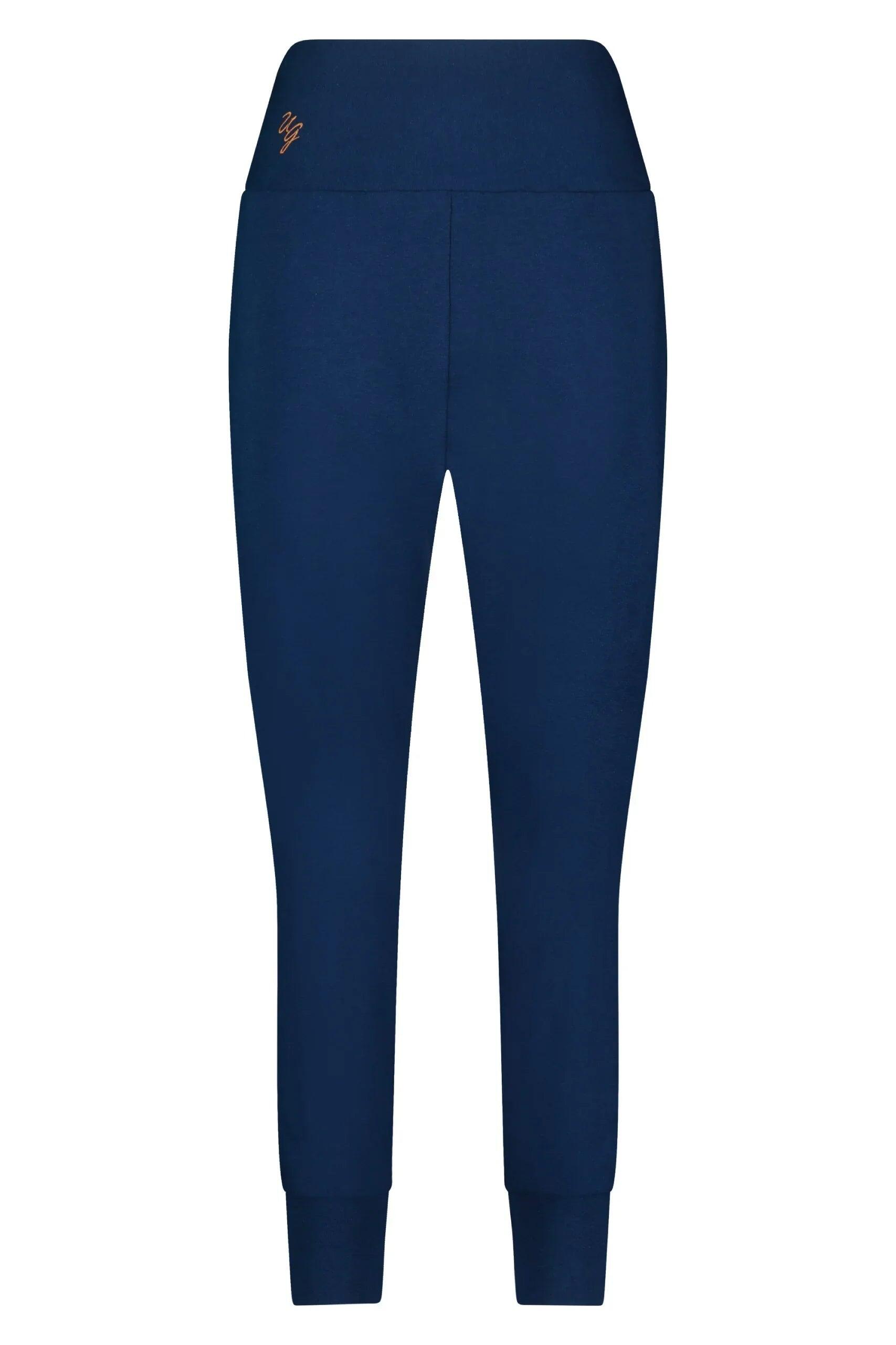 Pantalon de Yoga et Pilates coupe ample super confortable Bhumi - Blue Minuit 5/5
