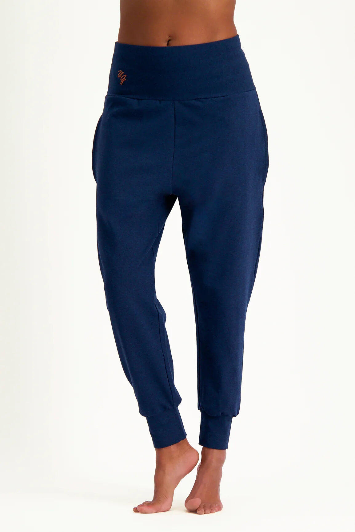 Pantalon de Yoga et Pilates coupe ample super confortable Bhumi - Blue Minuit 1/5