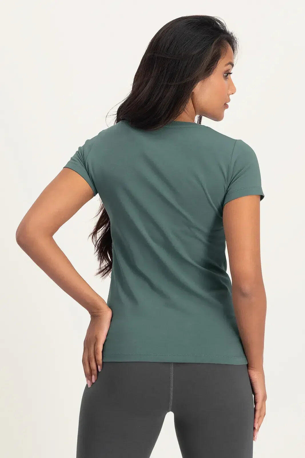 T-shirt de Yoga et Pilates Hamsa Core  - Forest 5/5