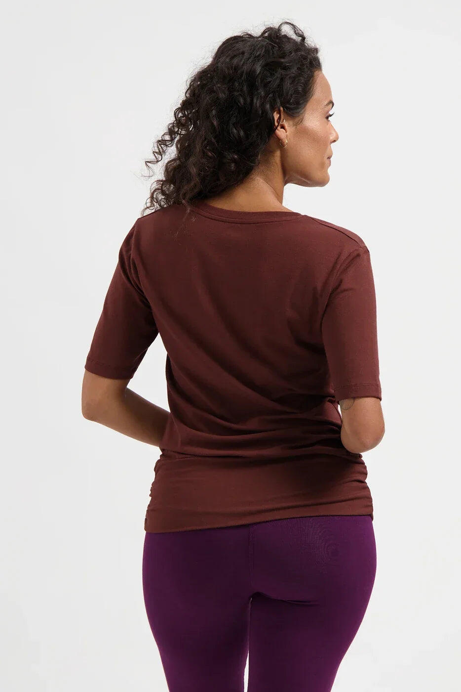 Top multifonctionnel Yoga et Pilates Kami avec ceinture - Marron 3/5
