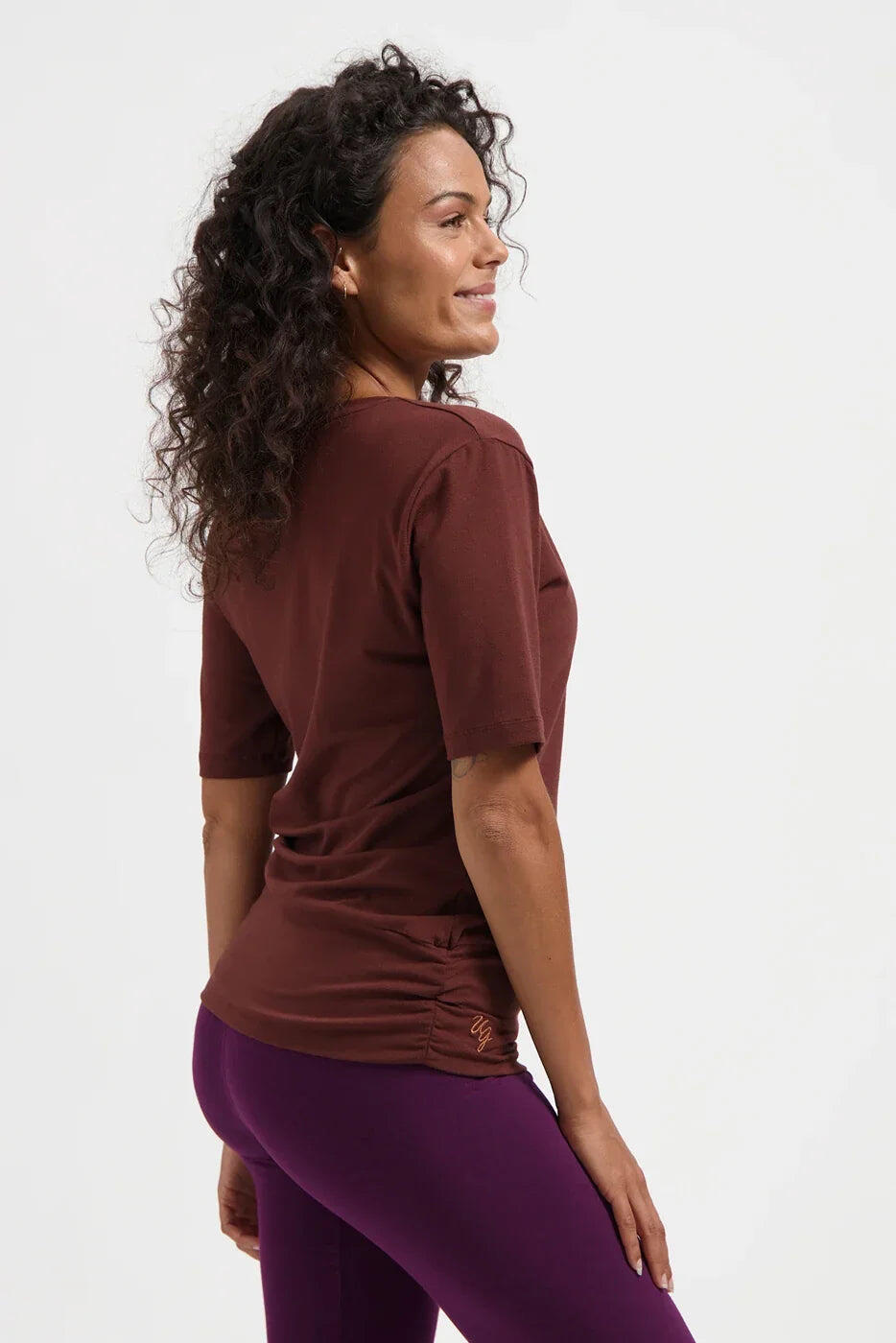 Top multifonctionnel Yoga et Pilates Kami avec ceinture - Marron 2/5