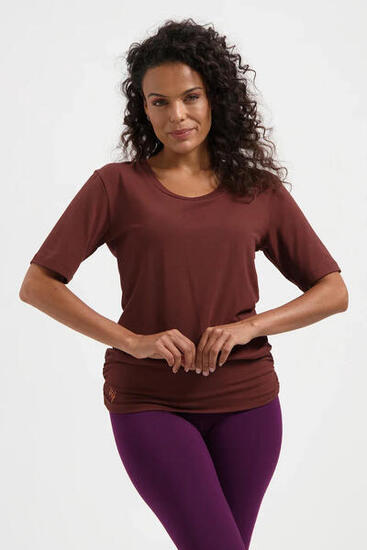 Top multifonctionnel Yoga et Pilates Kami avec ceinture - Marron