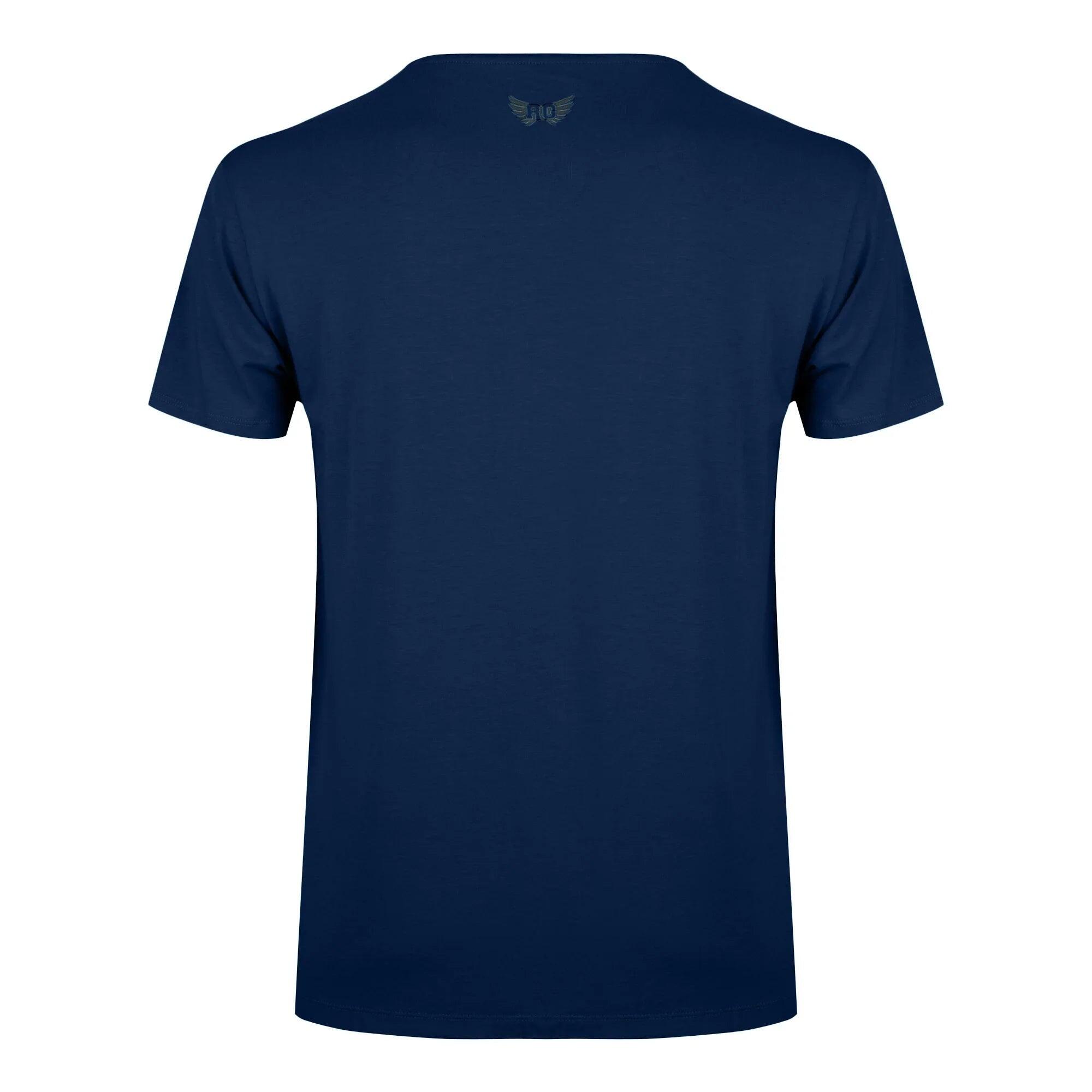 T-shirt Moksha Zen - Col en V à la hanche, doux et confortable - Blue Foncé 2/4