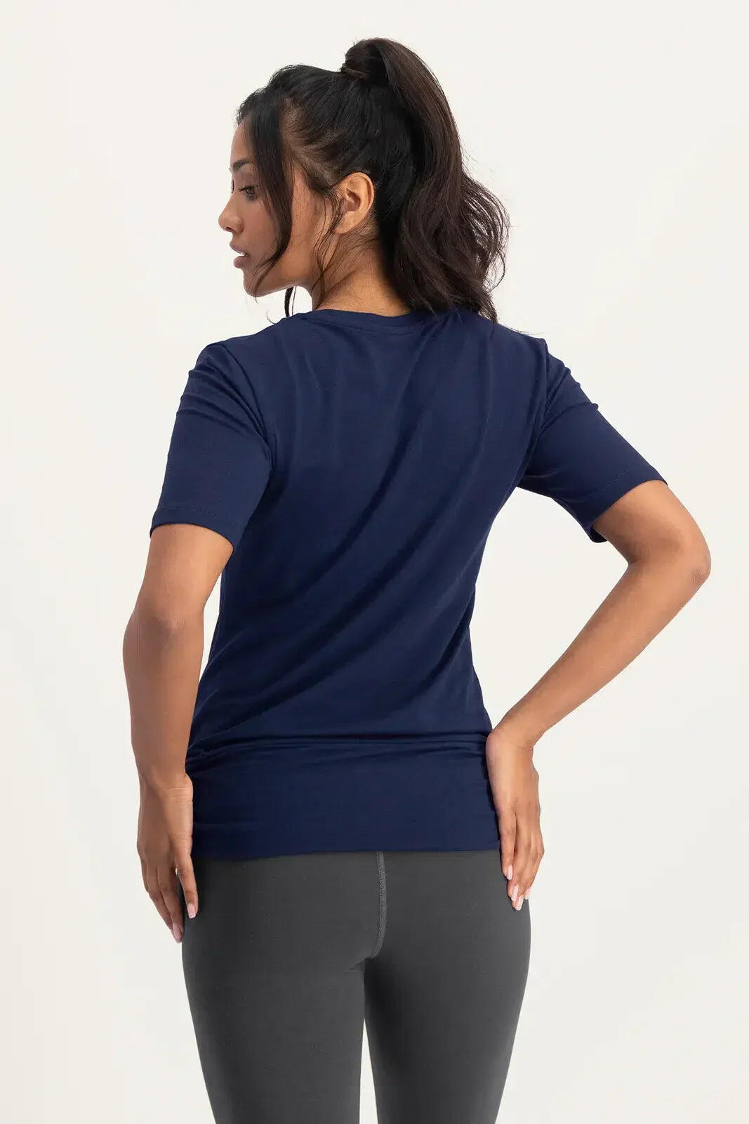 Top multifonctionnel Yoga et Pilates Kami avec ceinture - Bleu Foncé 3/5